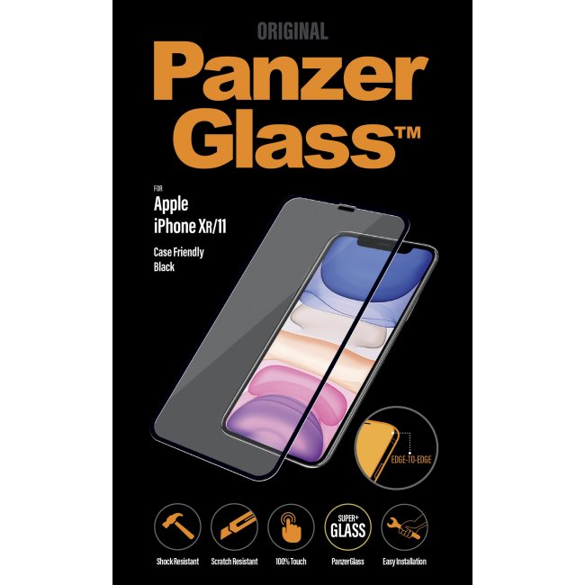 Temperált védőüveg PanzerGlass Case Friendly Apple iPhone 11/XR, fekete
