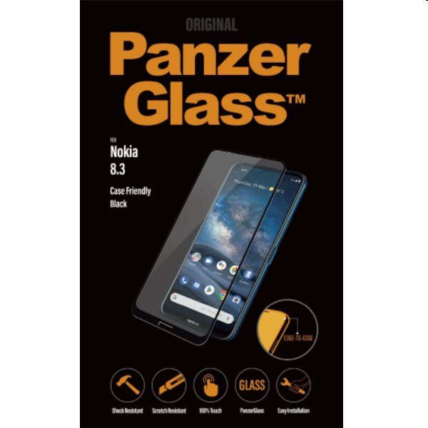 Temperált védőüveg PanzerGlass Case Friendly for Nokia 8.3, fekete Temperált védőüveg PanzerGlass Case Friendly for Nokia 8.3, fekete