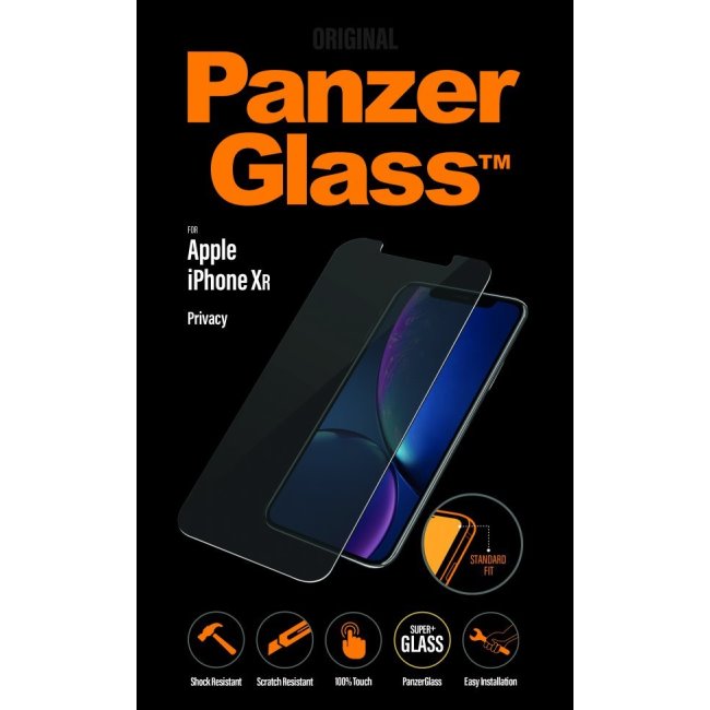 Temperált védőüveg PanzerGlass magánszűrő  Apple iPhone Xr