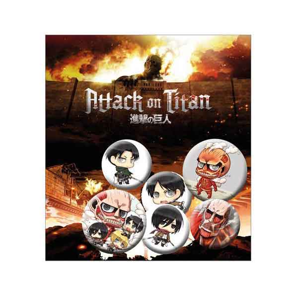 Badges Attack on Titan Mix 6-Pack