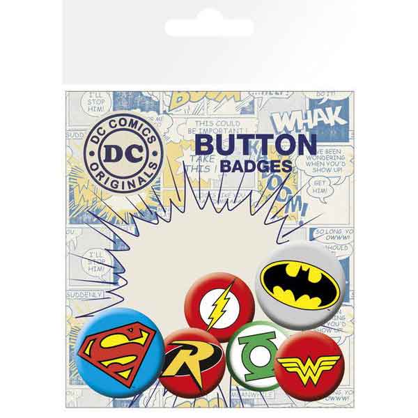 Odznaky DC Comics Logos (6-Pack)