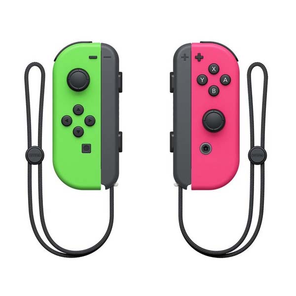 Ovládače Nintendo Joy-Con, neónová zelená / neónová ružová
