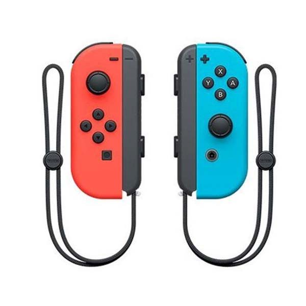 Ovládače Nintendo Joy-Con, neónovo modrý a červený