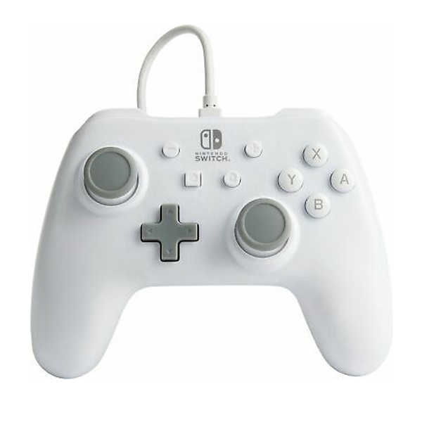 Vezetékes vezérlő PowerA Nintendo Switch számára, Matte White Vezetékes vezérlő PowerA Nintendo Switch számára, Matte White