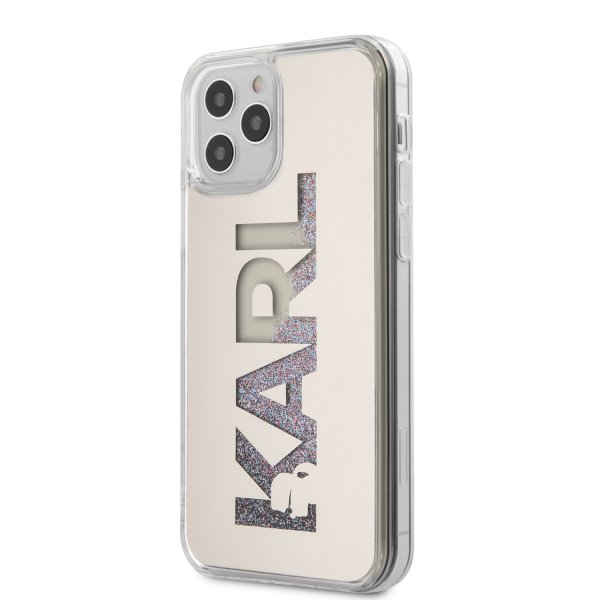 Tok Karl Lagerfeld Liquid Glitter Multi Mirror for iPhone 12 Pro Max, silver