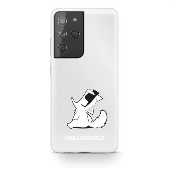 Tok Karl Lagerfeld PC/TPU Choupette Eats for Samsung Galaxy S21 Ultra - G998B, átlátszó