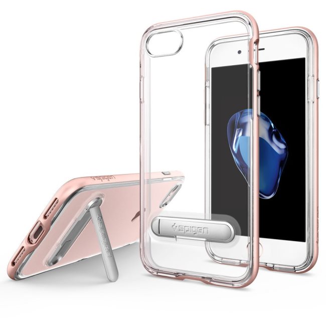 Tok Spigen Crystal Hybrid  Apple iPhone 7 és iPhone 8, Rose Gold