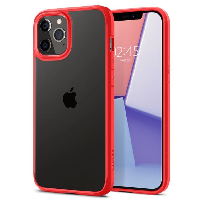 Tok Spigen Ultra Hybrid  Apple iPhone 12/12 Pro, piros