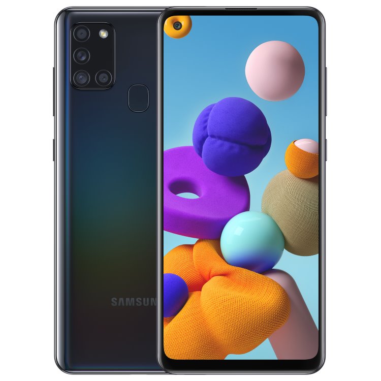 Samsung Galaxy A21s - A217F, 3/32GB, Dual SIM | fekete, C osztály - használt, 12 hónap garancia