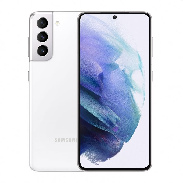 Samsung Galaxy S21 5G - G991B, 8/128GB, fehér, C osztály - használt, 12 hónap garancia