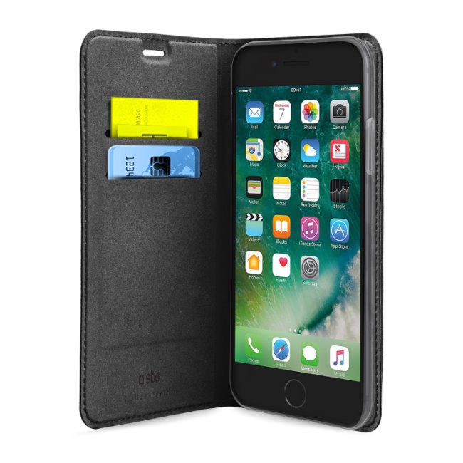 SBS Tok Book Wallet Lite for iPhone SE 20/SE 22/8/7/6S/6, fekete