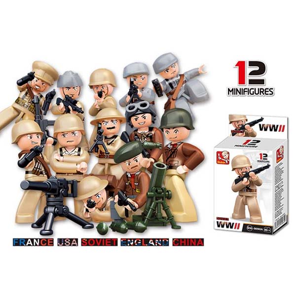 Sluban Soldiers Minifigure Box (WW2)