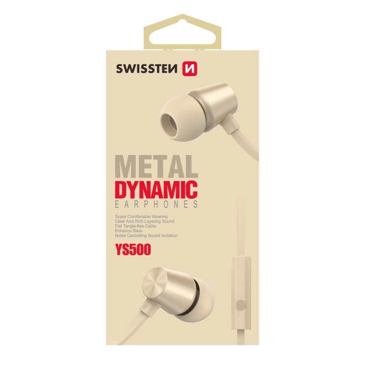 Fülhallgató Swissten Dynamic YS500, arany