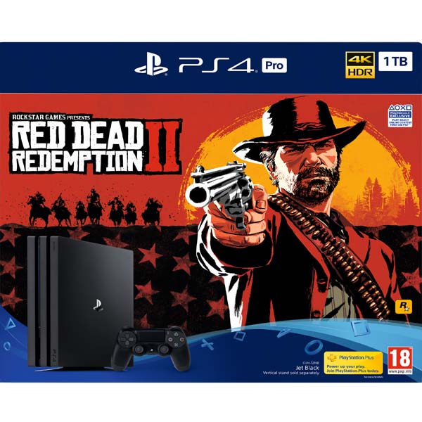 Sony PlayStation 4 Pro 1TB, jet black + Red Dead Redemption 2