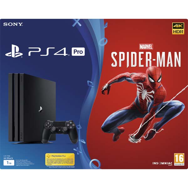 Sony PlayStation 4 Pro 1TB + Marvel’s Spider-Man CZ - OPENBOX (Bontott termék teljes garanciával)