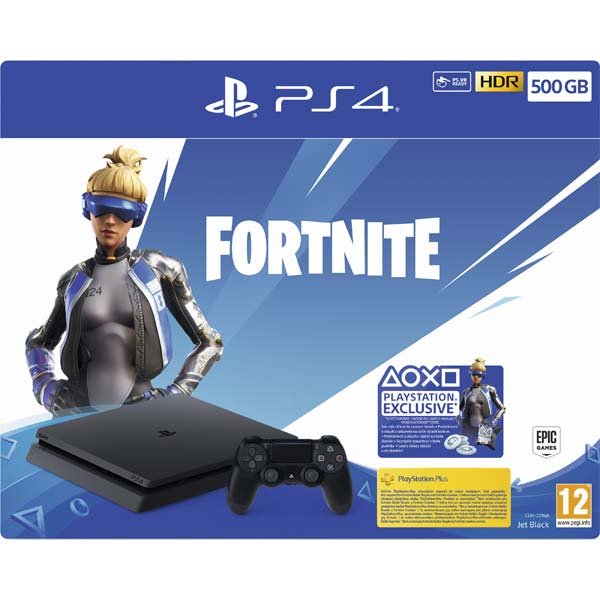 Sony PlayStation 4 Slim 500GB, jet black (Fortnite Bundle) - OPENBOX (Bontott áru teljes garanciával)