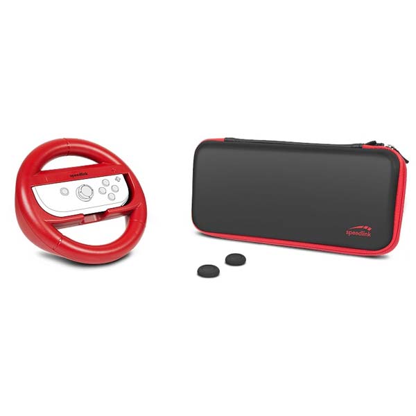 Speedlink Racing Starter Kit for Nintendo Switch, black-red