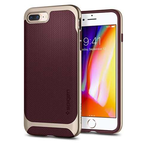 Spigen tok Neo Hybrid Herringbone iPhone 8 Plus - Burgundy