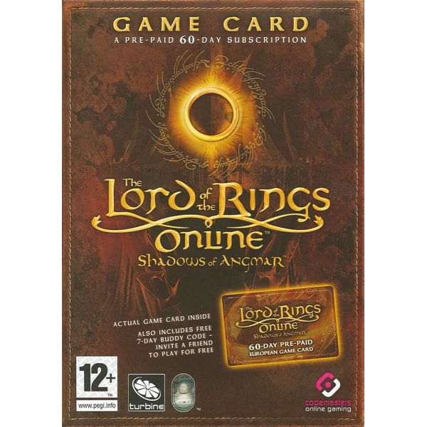 The Lord of the Rings Online: Shadows of Angmar Game Time Card