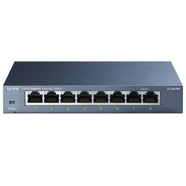 TP-Link TL-SG108 8x Gigabit Desktop Switch, steel szürke