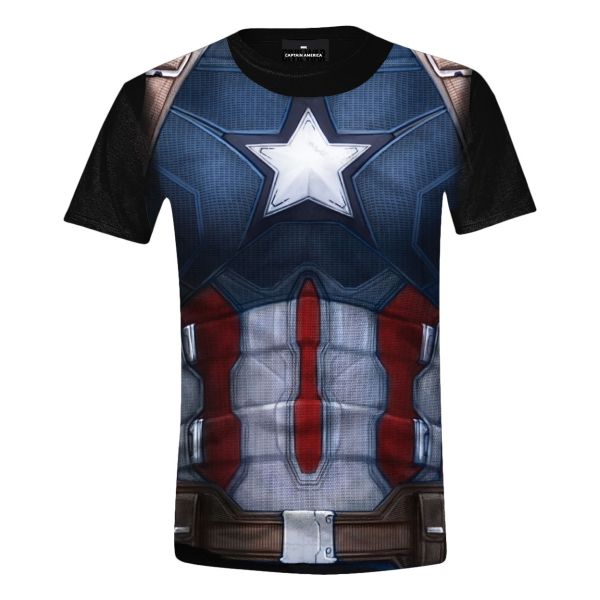 Póló - Captain America Civil War: Captain Costume Full Printed L