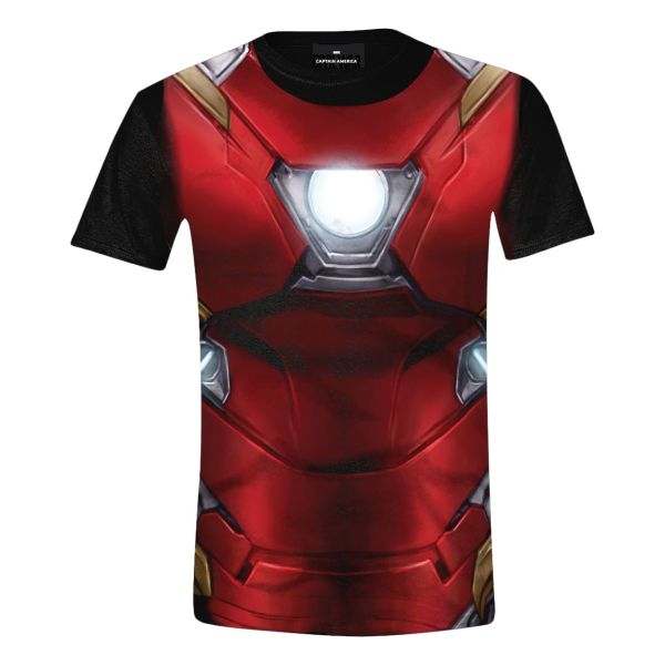 Póló Captain America Civil War: Iron-Man Costume Full Printed S