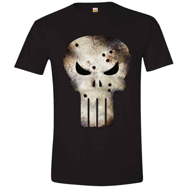 Póló Punisher Damaged Skull M