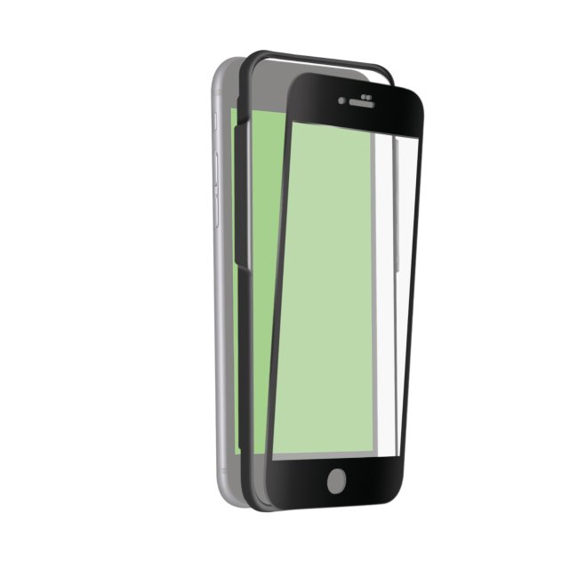 Edzett üveg SBS 4D Full Glass applikátorral for iPhone SE/8/7/6S/6, black