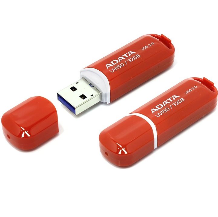 A-DATA UV150 USB kulcs, 32 GB, USB 3.0, Red - olvasási sebesség írási sebesség: akár 90MB/s