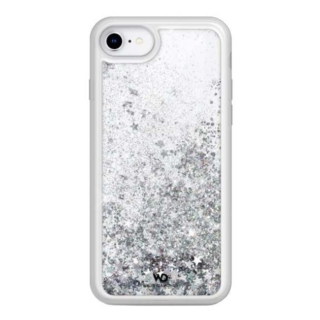 White Diamonds Sparkle tok Apple iPhone SE 20/SE 22/6/7/8 számára, ezüst Stars kivitel