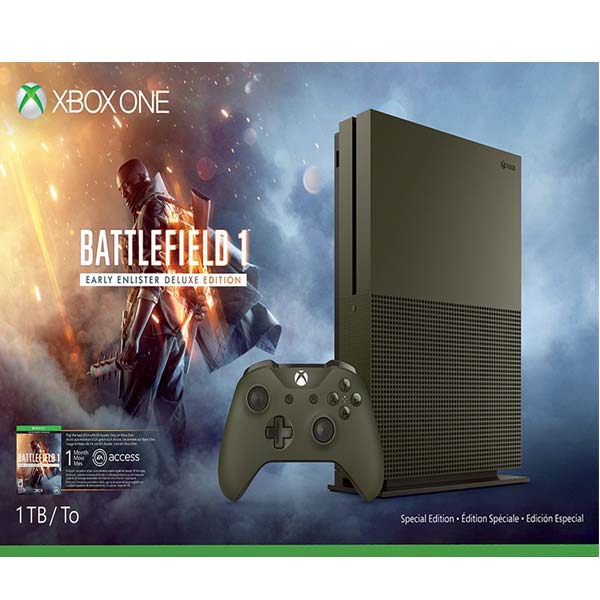 Xbox One S 1TB khaki - Használt termék, 12 hónap garancia