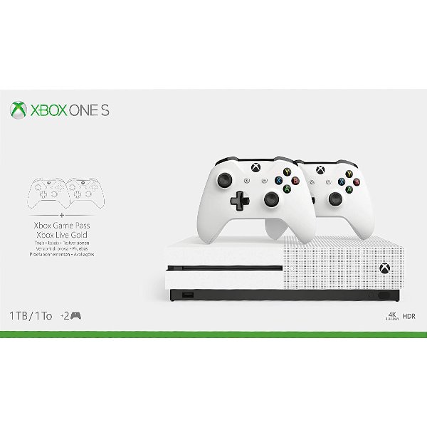 Xbox One S 1TB + Microsoft Xbox One S Wireless Controller, white