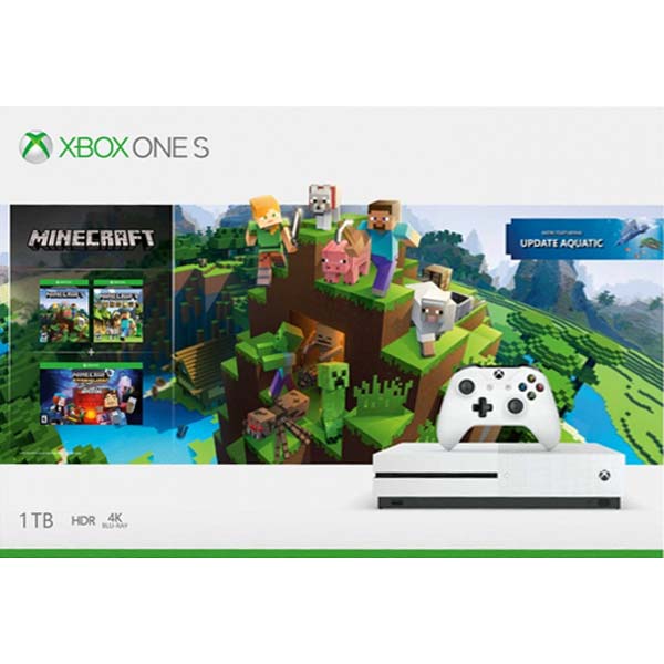 Xbox One S 1TB + Minecraft (Xbox One Edition Explorers Pack) + Minecraft: Story Mode (The Complete Adventure)