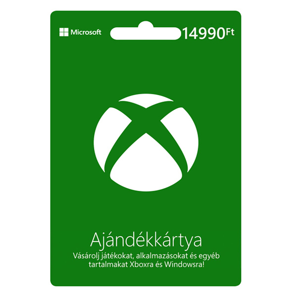 Xbox ajándékkártya 14 990 Ft