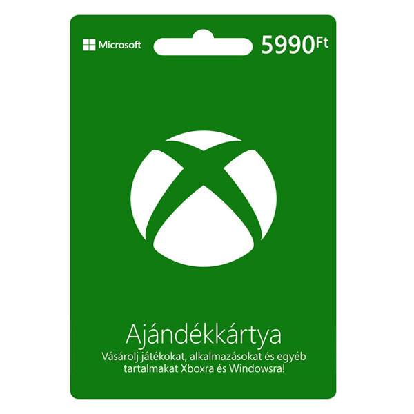 Xbox ajándékkártya 5 990 Ft