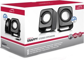 Speed-Link Snappy Stereo Speakers, black Speed-Link Snappy Stereo Speakers, black