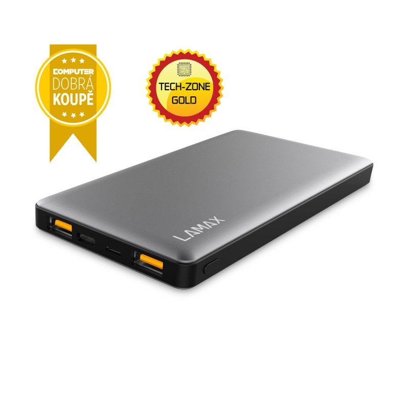 LAMAX Fast Charge gyorstöltős powerbank 10 000 mAh