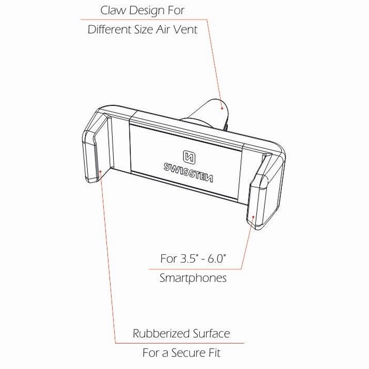 Tartó Swissten S-Grip AV-1 do ventilácie