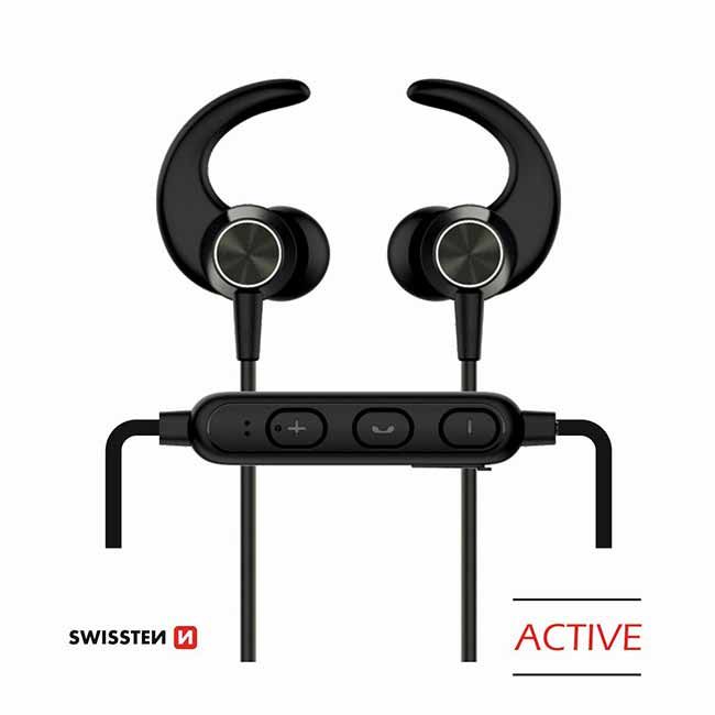 Bluetooth fejhallgató Swissten Active, fekete