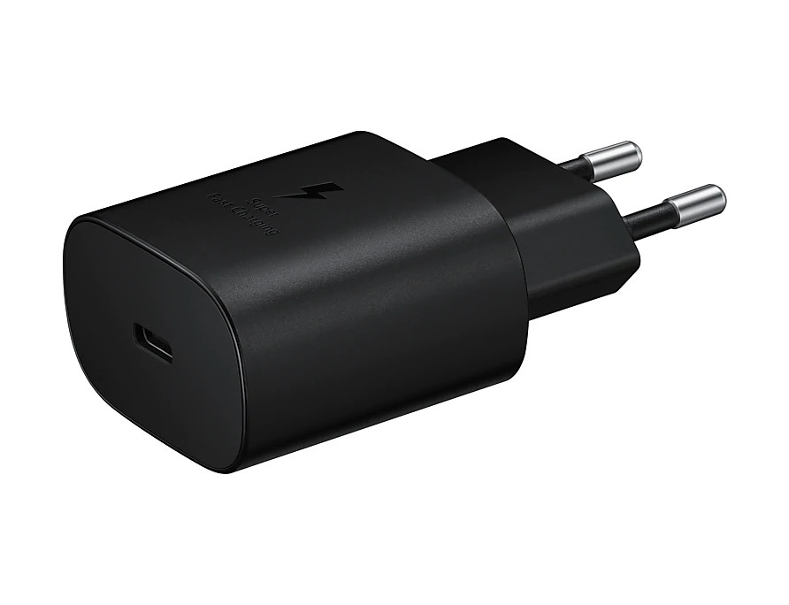 Samsung 25W Gyorstöltő USB-C kábellel, Fekete Samsung 25W Gyorstöltő USB-C kábellel, Fekete