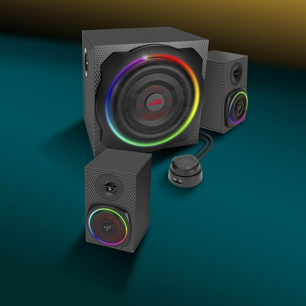 Speedlink Gravity Carbon RGB 2.1 Hangszórók és subwoofer, fekete