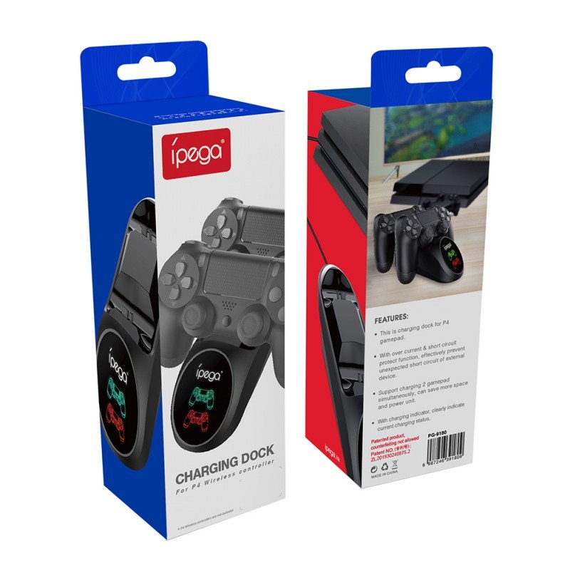 Duális töltőállomás iPega 9180 for PS4 DualShock Duális töltőállomás iPega 9180 for PS4 DualShock