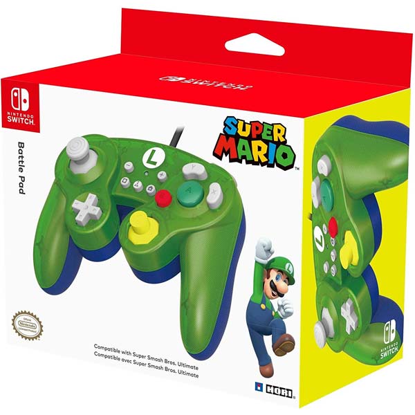 HORI Battle Pad konzol Nintendo Switch (Luigi Edition)