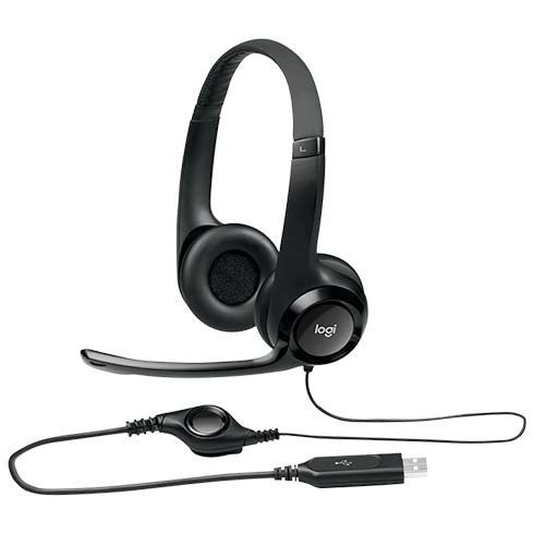 Logitech H390 - USB stereo headset - fekete Logitech H390 - USB stereo headset - fekete