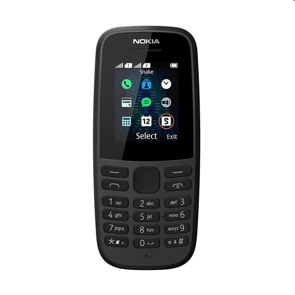 Nokia 105 Dual Sim 2019, Fekete