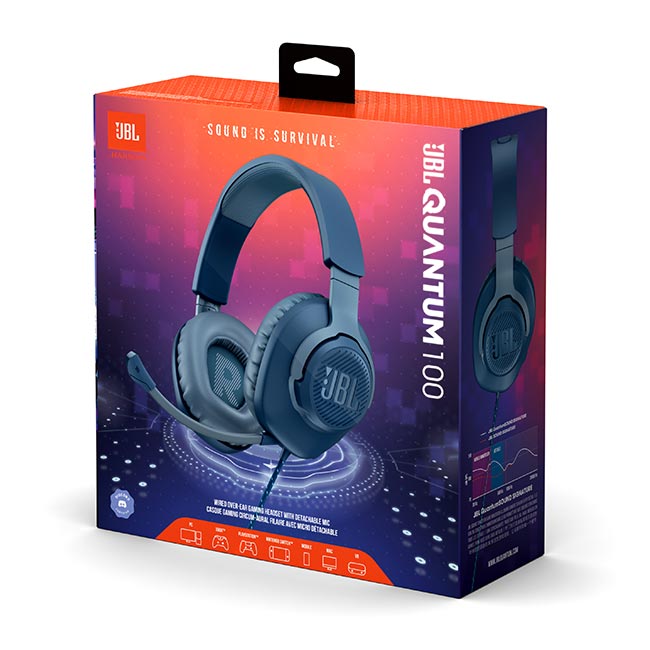JBL Quantum 100 Blue fejhallgató