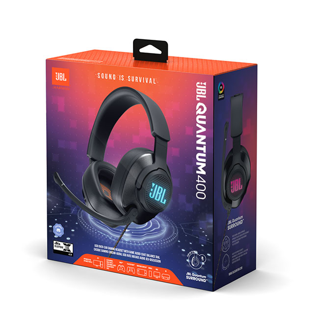 JBL Quantum 400 Black fejhallgató