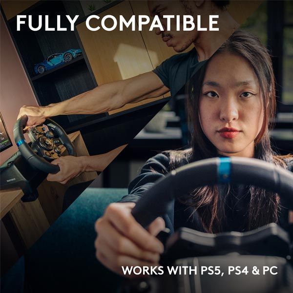 Logitech G923 versenykormány és pedálok PS4 és PC számára Logitech G923 versenykormány és pedálok PS4 és PC számára