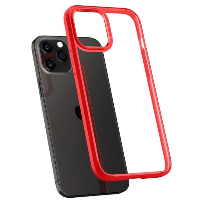 Tok Spigen Ultra Hybrid  Apple iPhone 12/12 Pro, piros