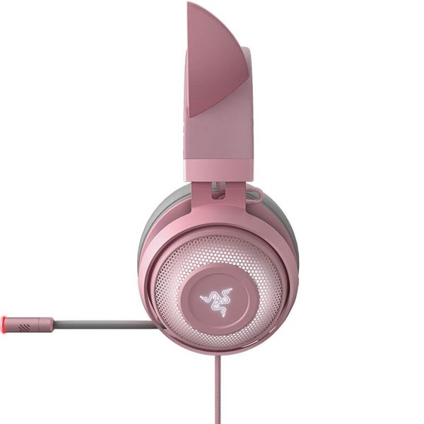 Játékos fülhallgató Razer Kraken Kitty rózsaszín